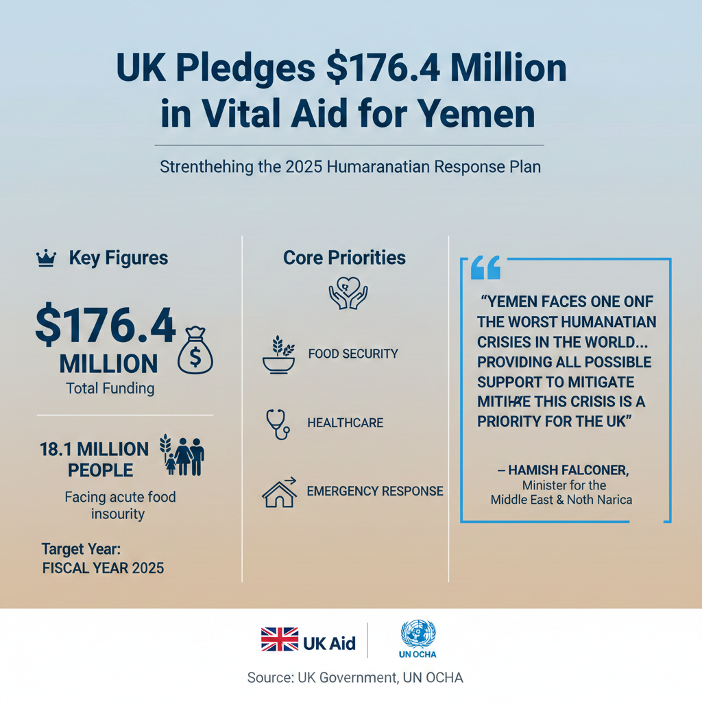 UK Pledges $176 Million to Support Humanitarian Response in Yemen for 2025